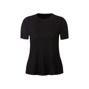 esmara® Dámske rebrované tričko (L (44/46), čierna)