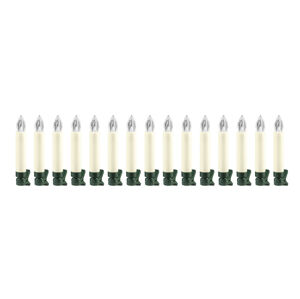 LIVARNO home Bezkáblové LED sviečky na vianočný stromček, 15 kusov (krémová)