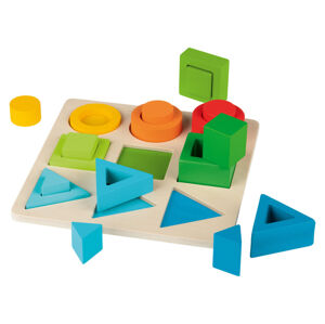 Playtive Drevená Montessori hračka (objemy)