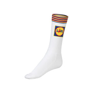 Dámske/Pánske športové ponožky LIDL (39/42, červený/modrý/žltý pruh)