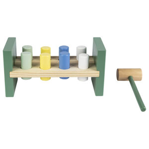 lupilu® Drevená motorická hračka (zatĺkacia hra, zelená)