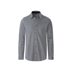 LIVERGY® Pánska košeľa „Slim Fit“ (43, čierna/biela)