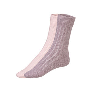 esmara® Dámske ponožky, 2 páry (39/42, staroružová/ružová)