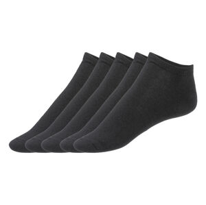 LIVERGY® Pánske členkové ponožky, 5 párov (39/42, čierna)