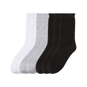 pepperts!® Dievčenské ponožky, 7 párov (39/42, biela/sivá/čierna)