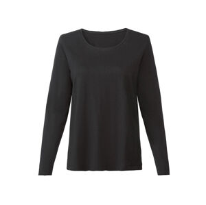 esmara® Dámske tričko s dlhým rukávom (XS (32/34), čierna)