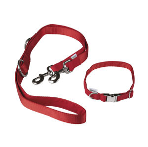 zoofari® Obojok na psa s vôdzkou (S, červená)