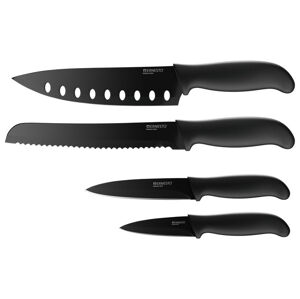 ERNESTO® Súprava nožov, 4-dielna (čierna)