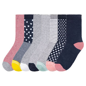 pepperts Detské ponožky, 7 párov (31/34, námornícka modrá/sivá/biela/žltá/ružová)