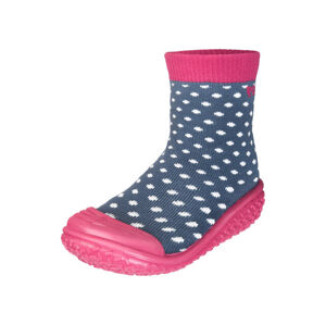 Playshoes Detské protišmyskové ponožky do vody (24/25, modrá/biela/bodky)