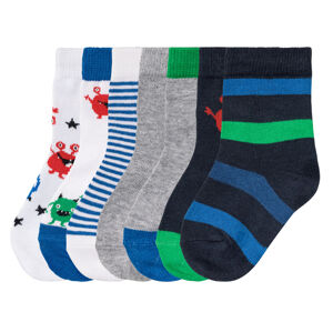 lupilu® Detské ponožky, 7 párov (27/30, sivá/modrá/biela/vzor)