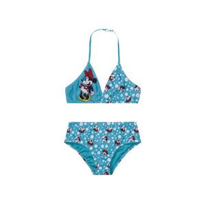 Dievčenské plavky (134/140, bikini, Minnie Mouse/tyrkysová)