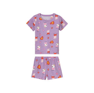 Dievčenské krátke pyžamo Prasiatko Peppa (98/104, fialová)
