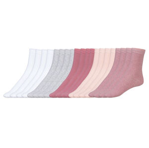 esmara® Dámske ponožky, 20 párov (39/42, biela/bledoružová/sivá)