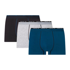 LIVERGY Pánske boxerky, 3 kusy (S, čierna/modrá/sivá)