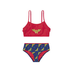 Dievčenské plavky (158/164, bikini, Wonder Woman/červená)