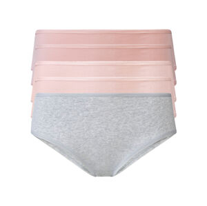 esmara Dámske nohavičky XXL, 5 kusov (XL (48/50), sivá/ružová/bledoružová)