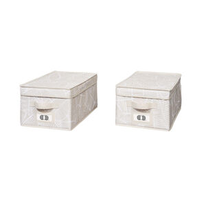 LIVARNO home Úložný box (béžová, úložný box, 2 kusy)