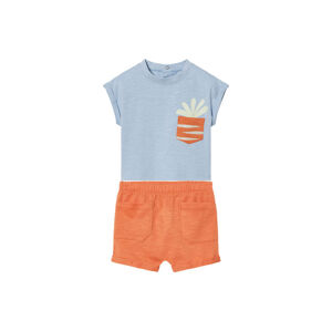 lupilu® Chlapčenská letná súprava pre bábätká BIO, 2-dielna (50/56, modrá/oranžová)