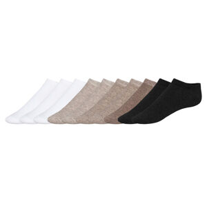 esmara® Dámske ponožky, 10 párov (35/38, biela/čierna/béžová)