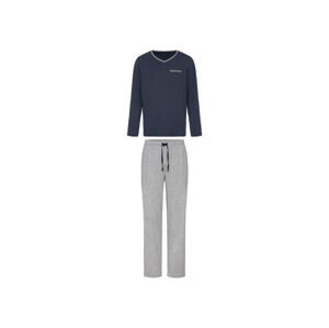 LIVERGY® Pánske pyžamo (M (48/50), navy modrá/sivá)