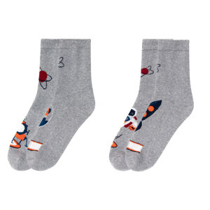 pepperts Detské hrejivé ponožky, 2 páry (39/42, sivá)