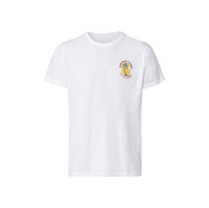 LIVERGY® Pánske bavlnené tričko (S (44/46), biela)