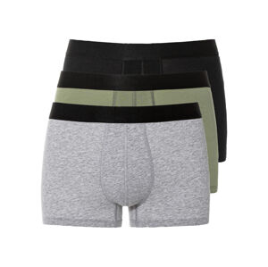 LIVERGY® Pánske boxerky, 3 kusy (XL, čierna/sivá/zelená)