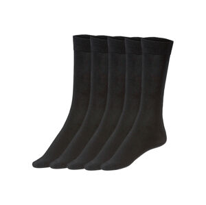 LIVERGY® Pánske ponožky, 5 párov (39/42, čierna)