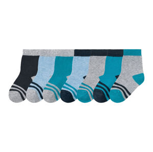 lupilu® Chlapčenské ponožky, 7 párov (23/26, sivá/modrá/zelená/navy modrá)