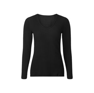 esmara® Dámske tričko s dlhým rukávom (XS (32/34), čierna)