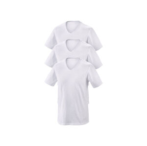 PARKSIDE® Pánske bavlnené tričko, 3 kusy (XL (56/58), výstrih v tvare „V“)