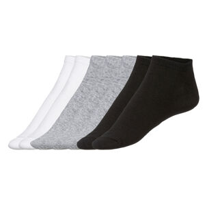 LIVERGY® Pánske členkové ponožky, 7 párov (43/46, čierna/biela/sivá)