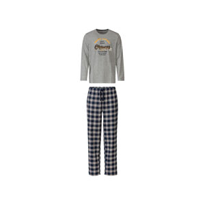 LIVERGY® Pánske flanelové pyžamo (M (48/50), sivá)