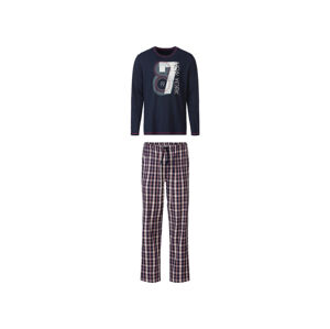 LIVERGY® Pánske pyžamo (M (48/50), károvaná/navy modrá)