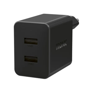 TRONIC® Dvojitá USB nabíjačka (čierna)