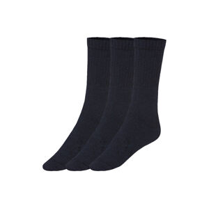 LIVERGY® Pánske ponožky, 3 páry (43/46, navy modrá)