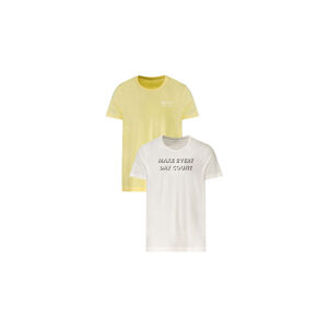 LIVERGY Pánske tričko, 2 kusy (XL (56/58), žltá/biela )
