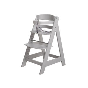 roba Detská drevená vysoká jedálenská stolička Sit Up (sivá)