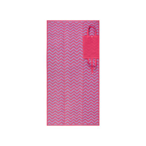 LIVARNO home Plážová podložka, 90 x 180 cm (ružová/fialová)