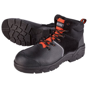 PARKSIDE® Pánska kožená bezpečnostná obuv S3 (43, čierna/oranžová)