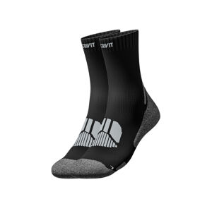 CRIVIT Dámske trekingové ponožky, 2 páry (41/42, čierna/sivá)