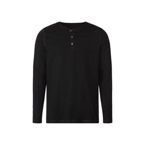 LIVERGY® Pánske tričko s dlhým rukávom (XL (56/58), čierna)