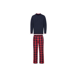 LIVERGY® Pánske pyžamo (XL (56/58), navy modrá/károvaná)