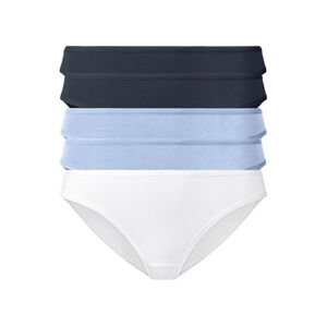 esmara® Dámske bavlnené nohavičky, 5 kusov (S (36/38), navy modrá/bledomodrá/biela)