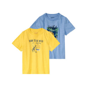 lupilu Chlapčenské bavlnené tričko, 2 kusy (98/104, svetlomodrá/žltá)