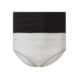 esmara® Dámske nohavičky XXL, 5 kusov (XL (48/50), čierna/sivá)