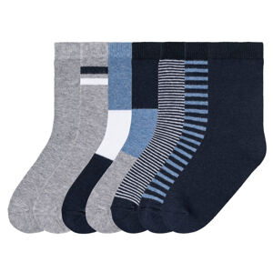 pepperts Chlapčenské ponožky, 7 párov (39/42, sivá/modrá/námornícka modrá/biela)