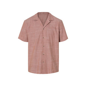 LIVERGY® Pánska košeľa s krátkym rukávom „Regular Fit“ (XXL (45/46), tehlová)