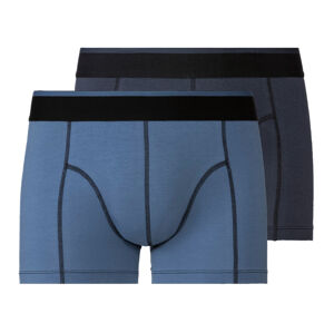 LIVERGY® Pánske bavlnené boxerky, 2 kusy (S, navy modrá)